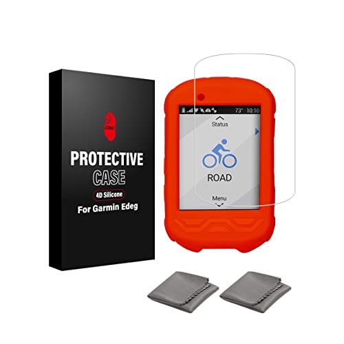 CNCLOL Schutzhülle für Garmin Edge 530/830 Schutzfolie Garmin Edge GPS Bike Computer，Panzerglas für Garmin Edge 530/830 Schutzfolie（schwarz/rot/orange/himmelblau） von CNCLOL