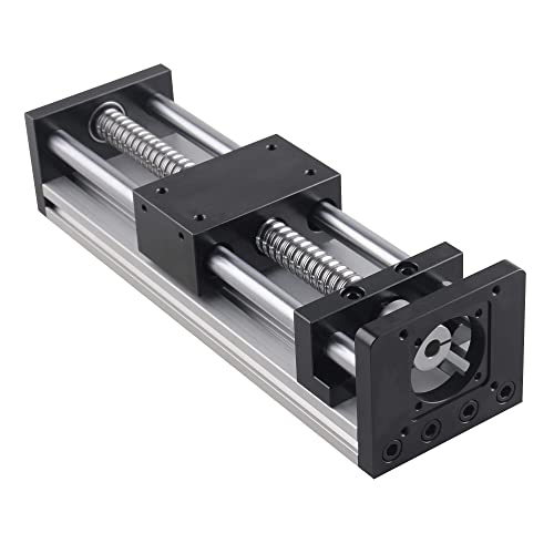 CNCMANS 100mm Effektiver Verfahrlänge Doppelter optischer Achsenführungs-Kugelumlaufspindel SFU1605 100mm, Linearaktuator Linearführungen Lineartisch-Aktuator für DIY-CNC-Fräserteile und 3D-Drucker von CNCMANS