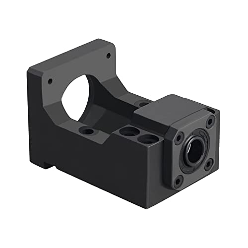 CNCMANS Halterung für Nema 23 Schrittmotor Schrittmotorhalterung, Stahl Motorhalterung Halter für 12mm Kugelumlaufspindel SFU1204 und CNC Graviermaschine Fräsmaschine (HM10-57) von CNCMANS