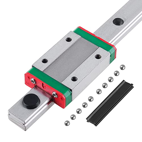 CNCMANS MGN12H 300mm Miniatur Lineare Schienenführung MGN12 300mm linearführung schiene MGN12 Linear Rail Linear Guide Rail mit MGN12H Lagerblock für CNC-Graviermaschine von CNCMANS