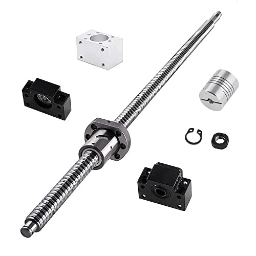 CNCMANS SFU1204 Kugelumlaufspindel SFU1204 850mm Edelstahl Ball Screw Gewindespindel mit Bearbeitetem Ende + BK10/BF10 Unterstützung + Kugelumlaufmutter + MuttergehäUse + Kupplung, Hohe Präzision CNCMANS SFU1204 Kugelumlaufspindel SFU1204 850mm Edelstahl Ball Screw Gewindespindel mit Bearbeitetem Ende + BK10/BF10 Unterstützung + Kugelumlaufmutter + MuttergehäUse + Kupplung, Hohe Präzision von CNCMANS