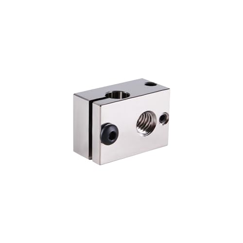 CNCYEAH 1PCS V6 Heizblock, PT100 Plated Copper Heater Block, V6 Plattierte Kupfer Heizblock für V6 Hotend,Prusa i3 MK3/3S Heizblock. von CNCYEAH