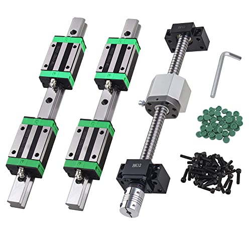 CNCYEAH Linearführung 2PCS HGR20-700mm Linearschiene mit Gleitblock + SFU1605-700mm Kugelumlaufspindel Führungsschiene mit Kugelmutter, BF12/BK12, DSG16H, Kupplung + Zubehör für 3D Drucker CNC CNCYEAH Linearführung 2PCS HGR20-700mm Linearschiene mit Gleitblock + SFU1605-700mm Kugelumlaufspindel Führungsschiene mit Kugelmutter, BF12/BK12, DSG16H, Kupplung + Zubehör für 3D Drucker CNC von CNCYEAH