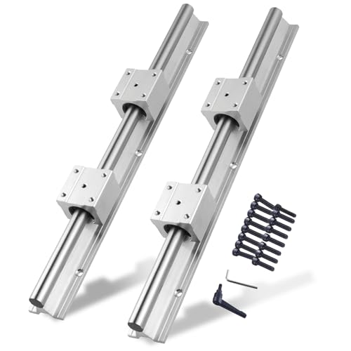 CNCYEAH Linearschiene SBR25-800 mm Linearlager-Gleitset mit 2 Linearführungswellen+ 4 Stücke SBR25UU blöcke,Linearlagerschiene mit Vorgebohrten Löchern, für 3D Drucker und CNC Machin von CNCYEAH