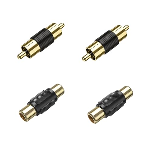 CNHIDEE Cinch-Koppler, vergoldet, Stecker auf Stecker, Buchse auf Buchse, Premium-Audio-Video-Extender-Adapter für Verstärker, Lautsprecher, Fernseher, Spielekonsolen und Heimkino-Systeme CNHIDEE Cinch-Koppler, vergoldet, Stecker auf Stecker, Buchse auf Buchse, Premium-Audio-Video-Extender-Adapter für Verstärker, Lautsprecher, Fernseher, Spielekonsolen und Heimkino-Systeme von CNHIDEE