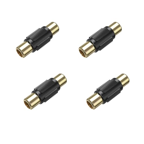 Cinch-Buchse auf Buchse, vergoldet, Premium-Audio-Video-Extender-Adapter für Verstärker, Lautsprecher, Fernseher, Spielekonsolen und Heimkino-Systeme, Cinch-Adapter, Stecker auf Klinke, 7 Stück Cinch-Buchse auf Buchse, vergoldet, Premium-Audio-Video-Extender-Adapter für Verstärker, Lautsprecher, Fernseher, Spielekonsolen und Heimkino-Systeme, Cinch-Adapter, Stecker auf Klinke, 7 Stück von CNHIDEE