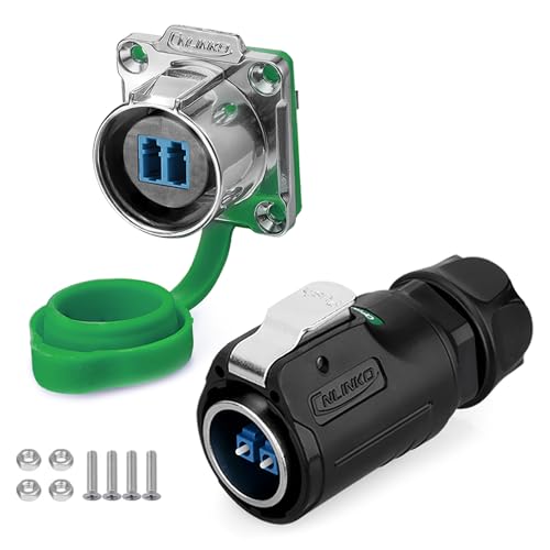 CNLINKO LP-24 Glasfaser-Steckverbinder, LC Single Mode Dual Core Optischer Stecker für den Außenbereich, Einbaubuchsen Buchse IP68 Aviation Plug Wasserdichter Stecker M24 CNLINKO LP-24 Glasfaser-Steckverbinder, LC Single Mode Dual Core Optischer Stecker für den Außenbereich, Einbaubuchsen Buchse IP68 Aviation Plug Wasserdichter Stecker M24 von CNLINKO
