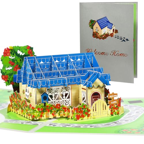 CNLITIHEKA 3D New House Pop Up Karte, Welcome Home Card, Housewarming Greeting Card, Happy Moving Gift, with Envelope. CNLITIHEKA 3D New House Pop Up Karte, Welcome Home Card, Housewarming Greeting Card, Happy Moving Gift, with Envelope. von CNLITIHEKA
