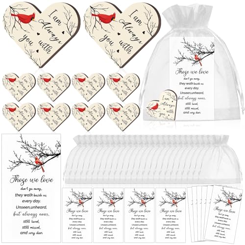 30 Sets Trauergeschenk für den Verlust der Mutter, Vater, Trauer, Trauer, Gedenkgeschenk, herzförmig, Taschenumarmung, Beerdigung, Gebetskarten und Organzabeutel für Frauen und Männer von CNSJ