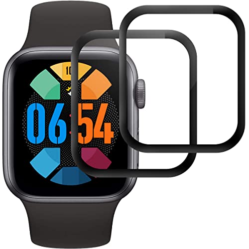 CNXUS Panzerfolie Schutzfolie kompatibel mit Apple Watch Series 6/5/4/SE 44mm, Displayschutzfolie für iWatch 6/5/4/SE 44mm, 3D Vollständigen Abdeckung, Anti-Kratzen, 9H Härte, Blasenfreie [2 Stück] von CNXUS