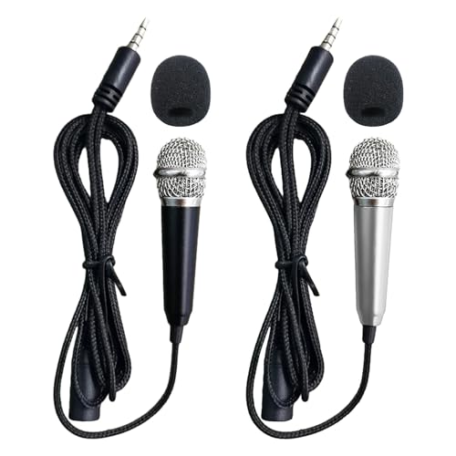 COACOM 2 Stück Mini-mikrofone, Kleines Karaoke-mikrofon, Handy-mini-mikrofon, Metallmikrofon, Mini-kabelmikrofon, Geeignet Für Mobiltelefone Und Laptops COACOM 2 Stück Mini-mikrofone, Kleines Karaoke-mikrofon, Handy-mini-mikrofon, Metallmikrofon, Mini-kabelmikrofon, Geeignet Für Mobiltelefone Und Laptops von COACOM