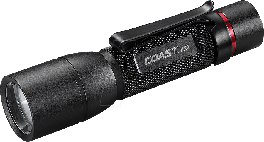 COAST HX5 - LED-Taschenlampe HX5, 130 lm, schwarz, 1x AA (Mignon) von COAST