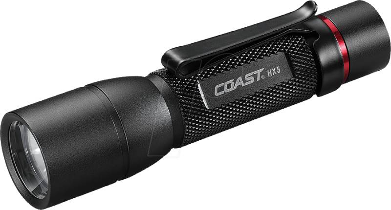 COAST HX5 - LED-Taschenlampe HX5, 130 lm, schwarz, 1x AA (Mignon) von COAST