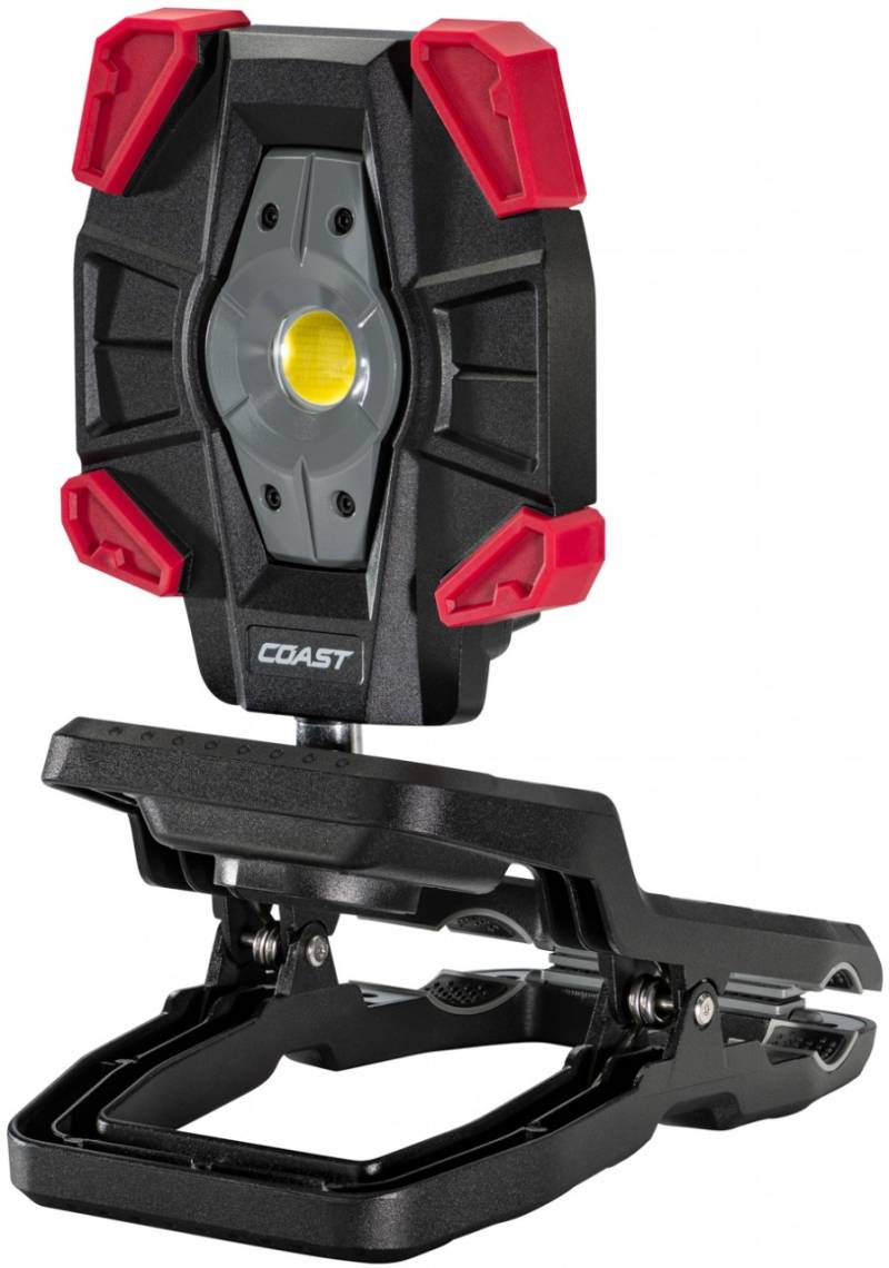 COAST LED Arbeitsleuchte CL40R, mit USB-C Ladeanschluss sowie praktischem Klemmsockel für die Befestigung an Leitern, Rohren, usw.. von COAST