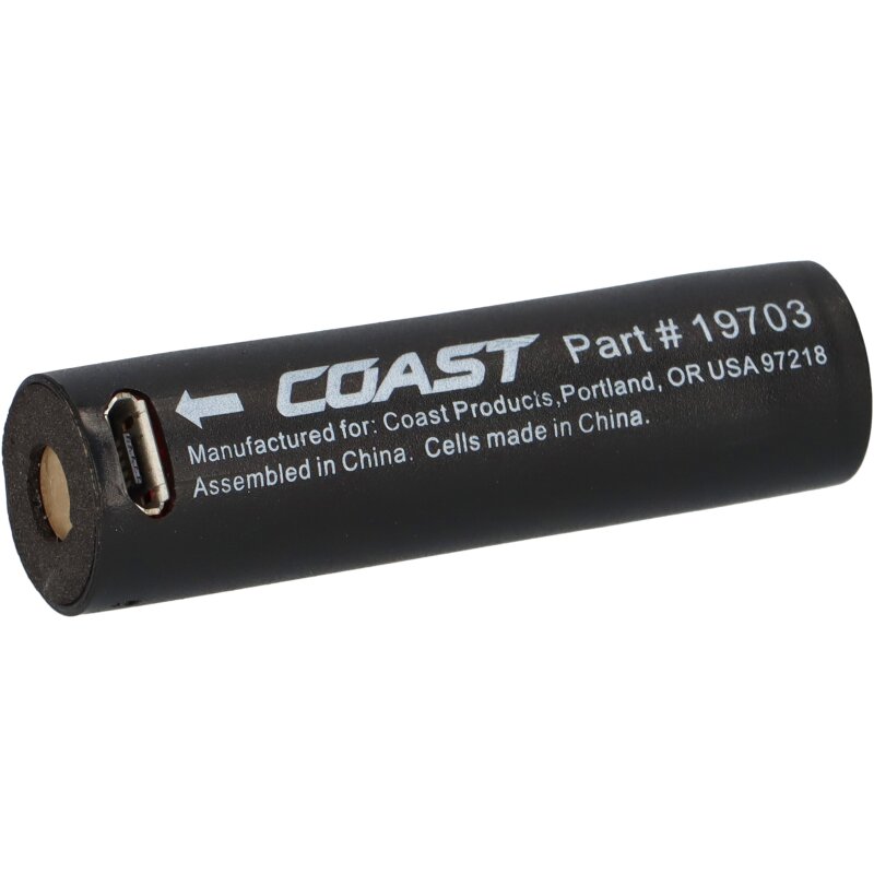 Coast Ersatzakku für HP5R/A22R Li-Poly 3,7V 650mAh mit Micro-USB-Anschluss von COAST