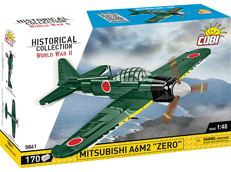 COBI - Mitsubishi A6M2 Zero Bausatz, Mehrfarbig COBI - Mitsubishi A6M2 Zero Bausatz, Mehrfarbig von COBI