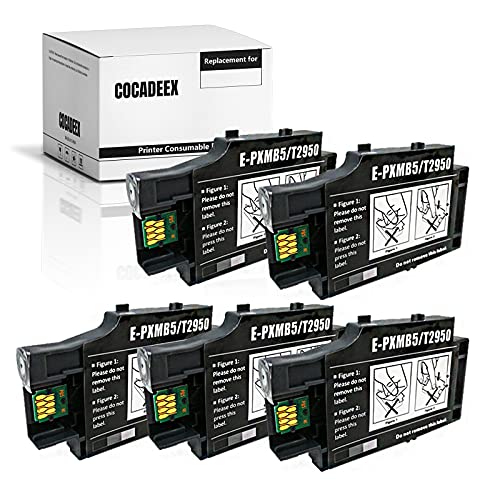 COCADEEX -Tinten-Wartungsbox f眉r T2950 und E-PXMB5, funktioniert mit Workforce WF-100 WF-100W WF100 WF100W Tintenstrahldruckern (5) von COCADEEX