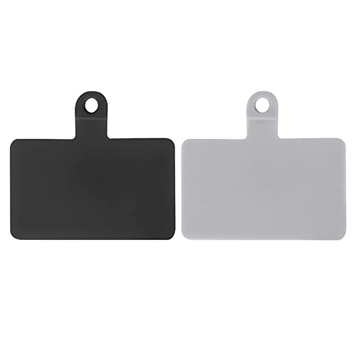 COCASES 2 Stück Ersatz Selbstklebende Einlagen für Schlüsselband Handykette (Schwarz+Grau)-Keine Handykette von COCASES