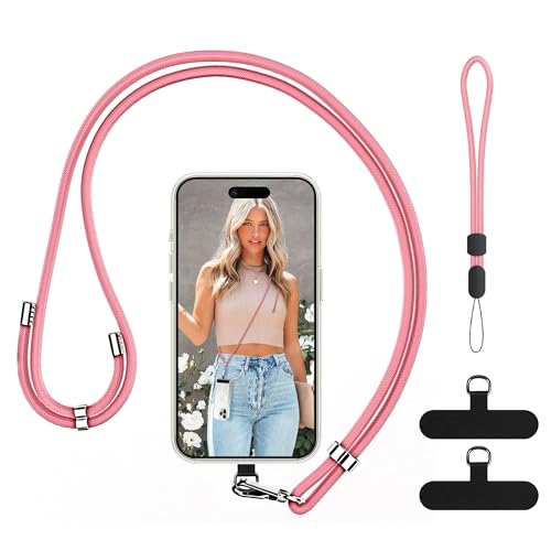 COCASES Handykette Univeral, Verstellbar Handyband und Handyschlaufen zum umhängen Halsband Umhängenband kompatibel mit alle smartphones-2 Stück Handy Lanyard Pads Rosa COCASES Handykette Univeral, Verstellbar Handyband und Handyschlaufen zum umhängen Halsband Umhängenband kompatibel mit alle smartphones-2 Stück Handy Lanyard Pads Rosa von COCASES