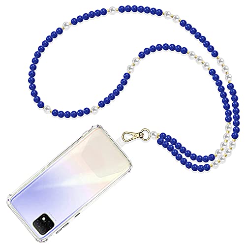 COCASES Handykette mit transparentem Einlagen,Handyanhänger Halsband zum Umhängen für Handy kompatibel mit meisten Smartphones Blau von COCASES