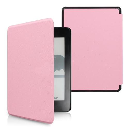 Hülle Kompatibel 6.8 Zoll Kindle Paperwhite 11. Generation [Erschienen im 2021, Modell:M2L3EK&M2L4EK]-Automatische Schlaf-/Wachfunktion, Leicht Und Dünn Kreuzmuster Schutzhülle Aus Pu Leder von COCFOOKIW