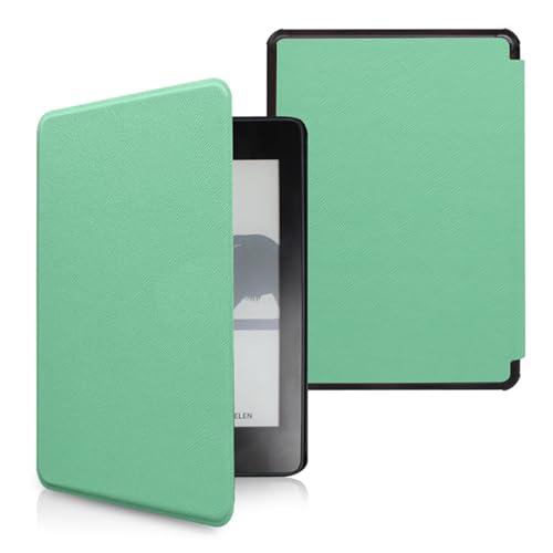 Hülle Kompatibel 6.8 Zoll Kindle Paperwhite 11. Generation [Erschienen im 2021, Modell:M2L3EK&M2L4EK]-Automatische Schlaf-/Wachfunktion, Leicht Und Dünn Kreuzmuster Schutzhülle Aus Pu Leder von COCFOOKIW