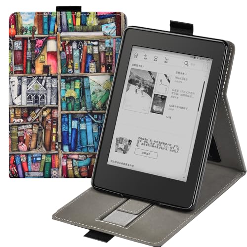 Hülle für 6.8 Zoll Kindle Paperwhite 11. Generation 2021, Aufstehen Schutzhülle mit Handschlaufe und Magnet Funktion, Intelligent Schlafen/Wach Funktion (Modell: M2L3EK&M2L4EK) von COCFOOKIW