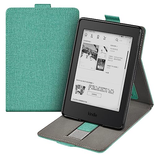 Hülle für 6.8 Zoll Kindle Paperwhite 11. Generation 2021, Aufstehen Schutzhülle mit Handschlaufe und Magnet Funktion, Intelligent Schlafen/Wach Funktion (Modell: M2L3EK&M2L4EK) von COCFOOKIW