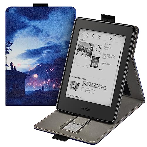 Hülle für 6.8 Zoll Kindle Paperwhite 11. Generation 2021, Aufstehen Schutzhülle mit Handschlaufe und Magnet Funktion, Intelligent Schlafen/Wach Funktion (Modell: M2L3EK&M2L4EK) von COCFOOKIW