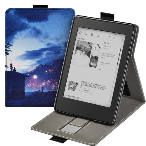 Hülle für 6.8 Zoll Kindle Paperwhite 11. Generation 2021, Aufstehen Schutzhülle mit Handschlaufe und Magnet Funktion, Intelligent Schlafen/Wach Funktion (Modell: M2L3EK&M2L4EK) von COCFOOKIW