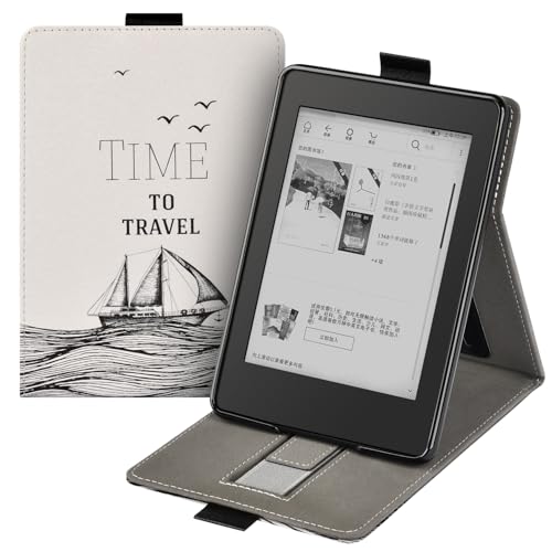 Hülle für 6.8 Zoll Kindle Paperwhite 11. Generation 2021, Aufstehen Schutzhülle mit Handschlaufe und Magnet Funktion, Intelligent Schlafen/Wach Funktion (Modell: M2L3EK&M2L4EK) von COCFOOKIW