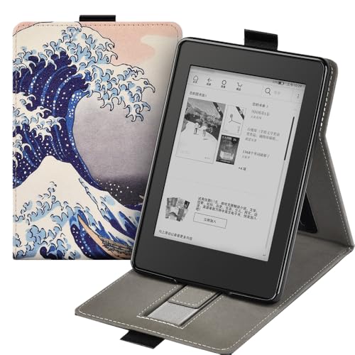 Hülle für 6.8 Zoll Kindle Paperwhite 11. Generation 2021, Aufstehen Schutzhülle mit Handschlaufe und Magnet Funktion, Intelligent Schlafen/Wach Funktion (Modell: M2L3EK&M2L4EK) von COCFOOKIW