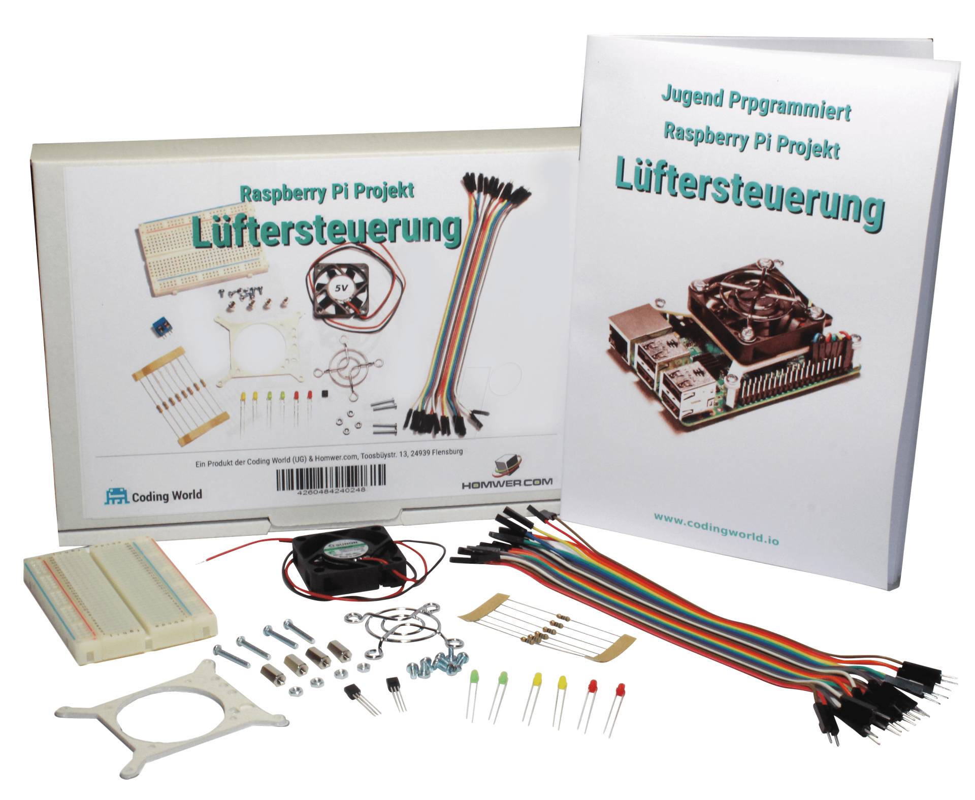 RASP JP LUEFTER - Raspberry Pi - Das Jugend Programmiert Lüftersteuerung Kit von CODING WORLD