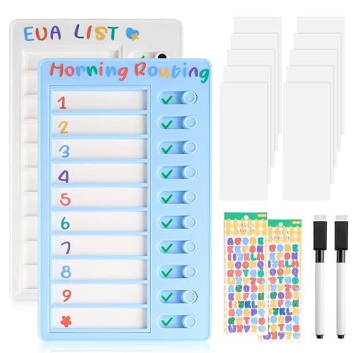 Wochenplaner Kinder, 2 Stück wochenplaner abwischbar To Do List Checklist Board, tagesplaner kinder routine mit 10 Blanko Papier und Whiteboard-Marker, Aufgabenplanung Liste für Lernplanung Zeitplan Wochenplaner Kinder, 2 Stück wochenplaner abwischbar To Do List Checklist Board, tagesplaner kinder routine mit 10 Blanko Papier und Whiteboard-Marker, Aufgabenplanung Liste für Lernplanung Zeitplan von COEKI