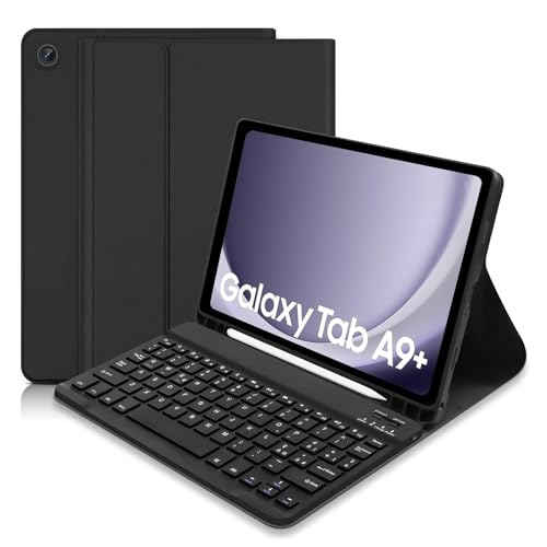Schutzhülle mit Tastatur für Samsung Galaxy Tab A9+ /A9 Plus 11 Zoll 2023 (SM-X210/X216/X218), italienisches Layout Bluetooth Tastatur für Samsung A9+ 11 Zoll, Tastaturhülle für Samsung Tab A9 Plus, von COEZFE