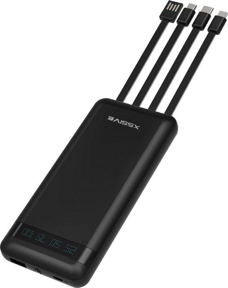 COFI 1453 10.000mAh Premium Powerbank Schnellladegerät + Universal Micro-USB C Powerbank von COFI 1453