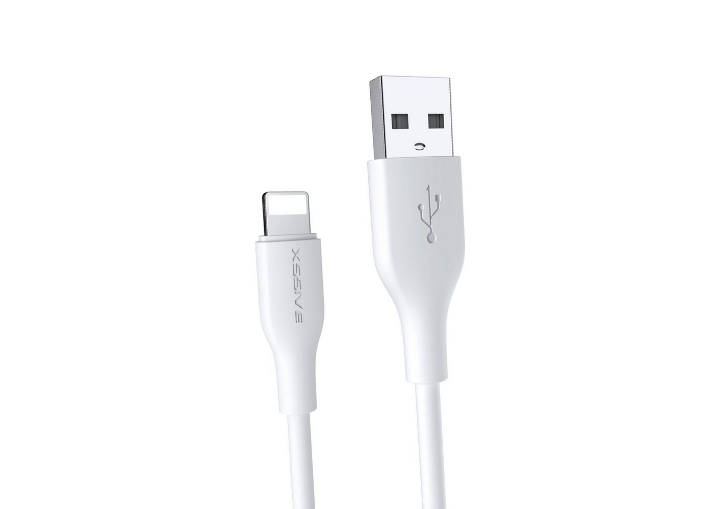 COFI 1453 2.4A 2 Meter iPhone Datenkabel 2.4A USB zu IOS weiß Smartphone-Kabel, (200 cm) von COFI 1453