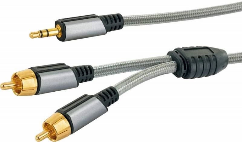 COFI 1453 3,5 mm Cinch Aux Adapterkabel 1,0m, Klinkenstecker 2x Cinch Stecker Audio- & Video-Kabel von COFI 1453
