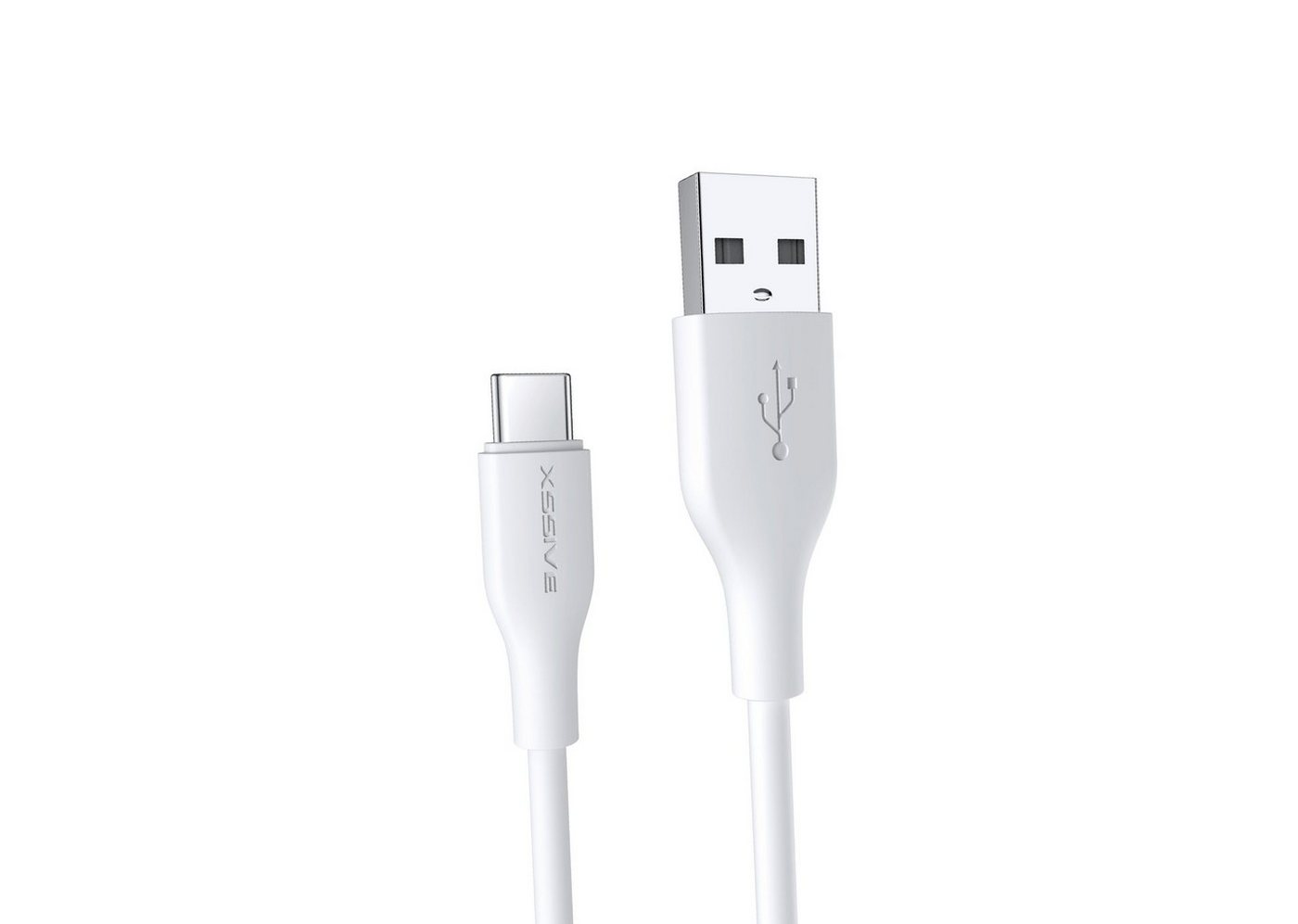 COFI 1453 3 Meter Schnell-Ladekabel 2.4A USB zu Typ-C (USB-C) weiß Smartphone-Kabel, (300 cm) von COFI 1453