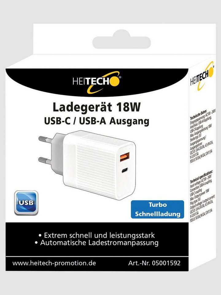 COFI 1453 3A 18W USB-Wandladegerät + USB Typ C PD PQ-18W weiß USB-Ladegerät von COFI 1453