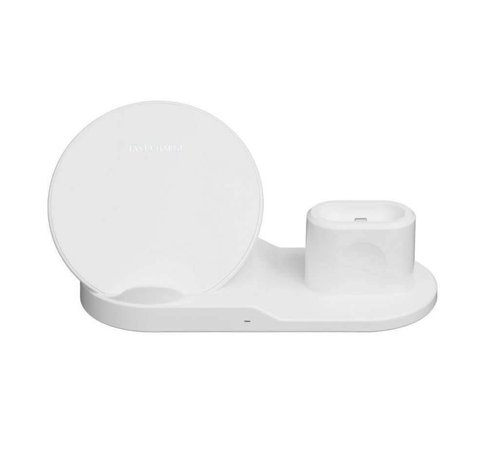 COFI 1453 3in1 Qi Wireless Charger Pad 10W Ladestation Ladegerät weiß Wireless Charger von COFI 1453