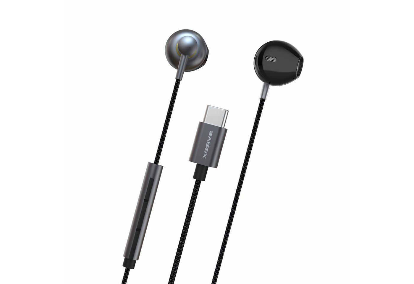 COFI 1453 In-Ear Kopfhörer Typ-C Headset mit Mikrofon USB-C Anschluss schwarz In-Ear-Kopfhörer von COFI 1453