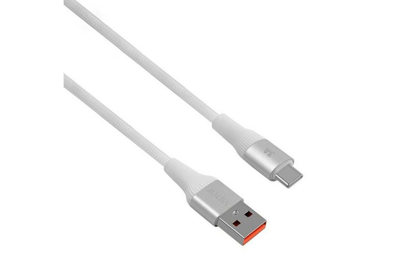 COFI 1453 Ladekabel USB - USB-C - Datenkabel 100 cm in Weiß/Silber USB-Kabel, (100 cm) von COFI 1453