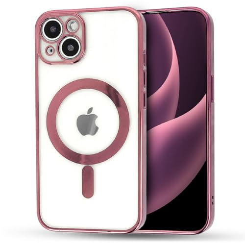 COFI 1453 MagSafe Hülle mit Kameraschutz kompatibel mit iPhone 15 Pro Rose von COFI 1453