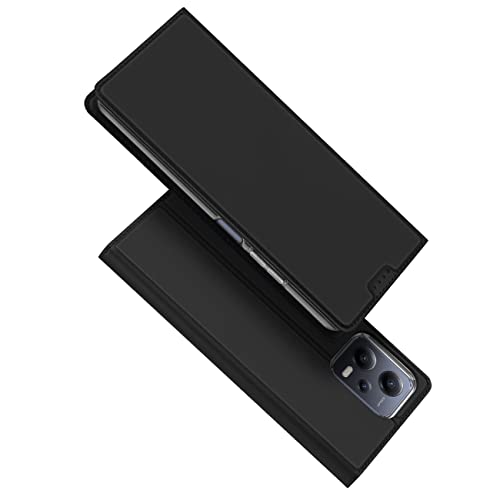 COFI 1453 Skin Pro Hülle kompatibel mit Xiaomi Redmi Note 12 Flip Cover Card Wallet Stand schwarz von COFI 1453