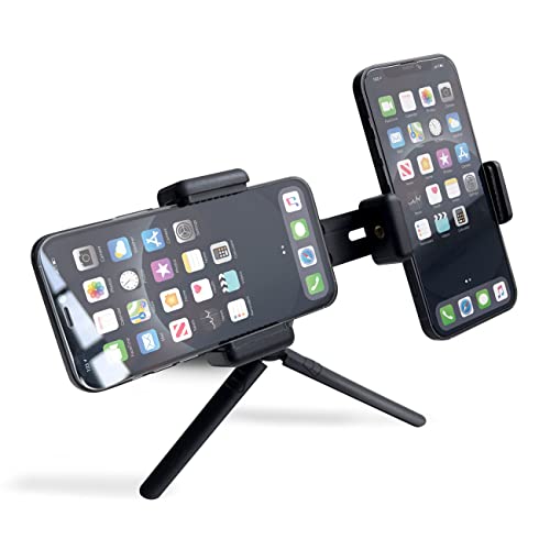 COFI 1453 Zweifach Verstellbarer Smartphone-Halter mit Stativ Halterung Ständer schwarz von COFI 1453