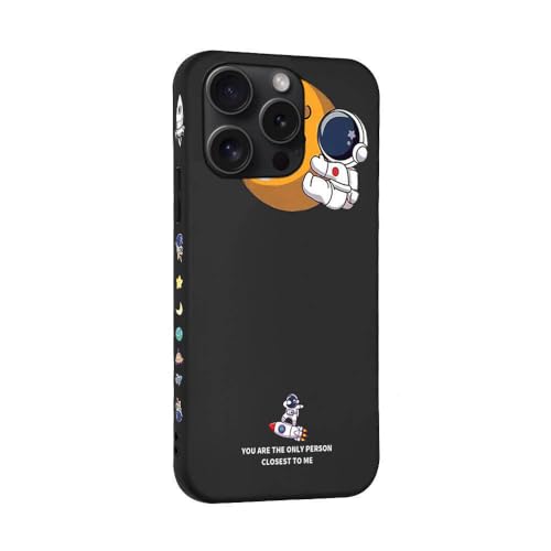 Hülle kompatibel mit iPhone 15 Pro Max Astronaut NASA Handy-Hülle Schwarz von COFI 1453
