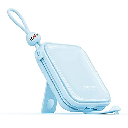 Powerbank mit USB-C- und iPhone Kabel und Ständer Cutie Series 10000mAh 22,5W (JR-L008) Blau von COFI 1453