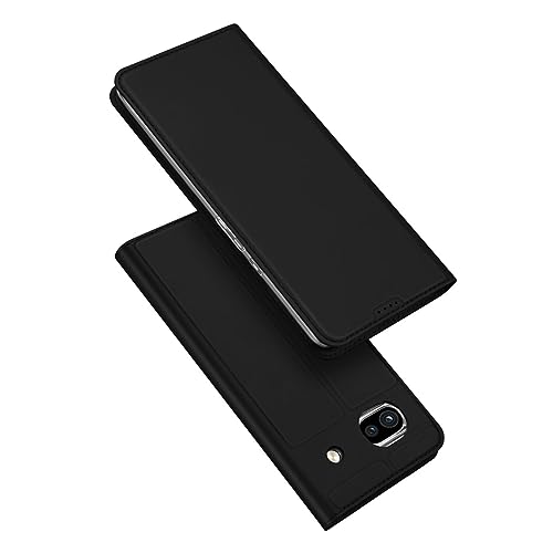 Skin Pro Hülle kompatibel mit Google Pixel 7a Flip Card Wallet Stand Schwarz von COFI 1453