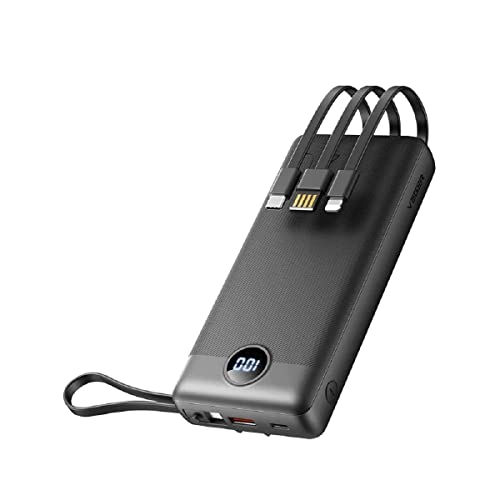 VEGER Powerbank C20-20 000mAh (Micro + Typ C + iPhone) schnelles Aufladen Schwarz (W2047) von COFI 1453